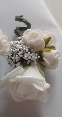 [A-012264] Corsage Roos Wit CPR182 Puur Wit Maatwerk