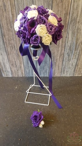 [A-013134] Corsage Joyce Paars Maatwerk corsage