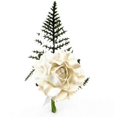 [A-013740] Corsage Pearlized Carn Antique Ivory 