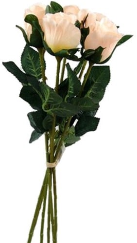 [A-014495] Zijden Roos Peach 50 cm 6 stuks Bundel