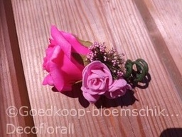 [A-015919] Corsage Roos CPR 919 NeonPink/FuchsiaRoze zuurstokRoze Maatwerk