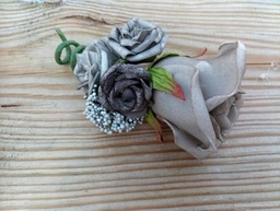 [A-016311] Corsage Roos CEM 311 Grijs Grijs Grijs Maatwerk