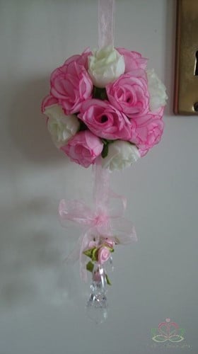[A-018652] Bloemenbal Pomander RoseBall Bruidsmeisje BeautyPink - Deep Pink
