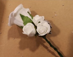 [A-022393] Corsage Roos Wit CPR128 Maatwerk