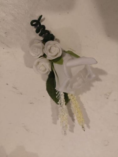 [A-022424] Corsage Roos Wit cremeWit CLR424 Maatwerk