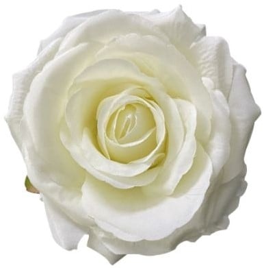 [A-025530] Zijden Roos Ivory 9 cm Single Flower Head 36 stuks Doos Goedkoopje