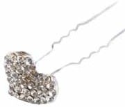 [A-008817] Decospeld Haarspeld Hart Strass diamantjes Doosje 20