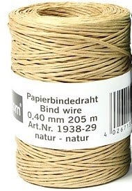 [A-004525] Bindwire papierdraad naturel 205 meter 