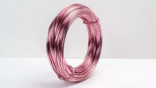 [A-002551] Aluminiumdraad gelakt 202 Rose 2 mm 10 meter