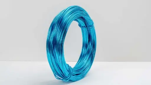 [A-002556] Aluminiumdraad gelakt 252 Turquoise 2 mm 10 meter