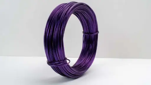 [A-002561] Aluminiumdraad gelakt Aubergine 2 mm 10 meter