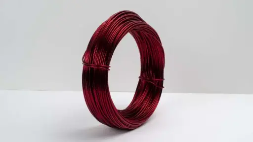 [A-002563] Aluminiumdraad gelakt Donkerrood 2 mm 10 meter