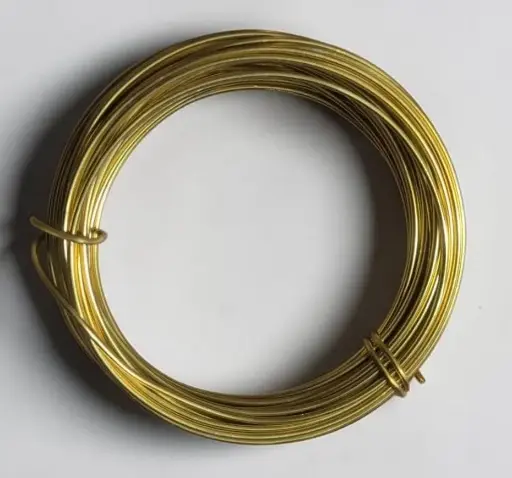 [A-002570] Aluminiumdraad gelakt Goudgeel 2 mm 10 meter