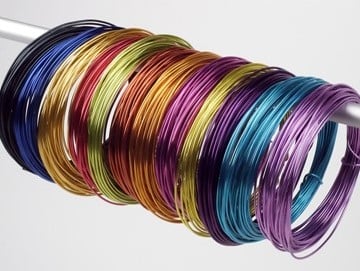 [A-007460] Oasis Aluminiumdraad Wire 94645 Sunny Yellow 2 mm 100 gram