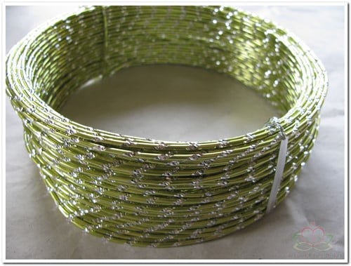 [A-008001] Oasis Aluminiumdraad Diamond Sensation 40-10104 Appelgroen