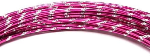 [A-013707] Aluminiumdraad Diamant Fuchsia 10 meter kleinverpakking