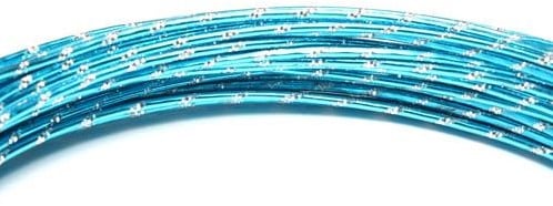 [A-013709] Aluminiumdraad Diamant Turquoise 10 meter kleinverpakking