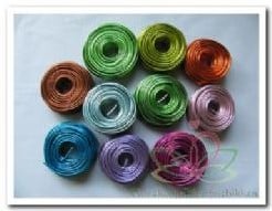 [A-025756] Aluminiumdraad gelakt Pearly Wit Parelmoer 2 mm 12 meter