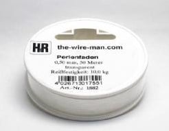 [A-003262] Nylon draad pareldraad HR1 transparant 0.25 mm per rol 100 meter