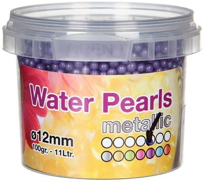 [A-008905] Waterparels Gelparels Metallic Paars 12 mm ca. 100 gram