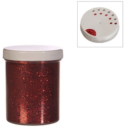 [A-008909] Bloemenglitters Quality Flowerglitter Rood pot 150 ml