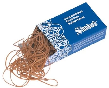 [A-014773] Elastiek Bruin 80x1,5 mm 100 gram