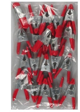 [A-016950] Marktklem zeilklem lenteklem mini Rood 5 stuks