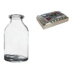 [A-018519] Miniflesjes zonder dop 6x3 cm 20 ml 50 stuks