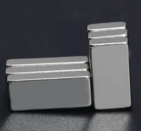 [A-022352] Blokmagneet set 25x10x2 mm Corsagemagneten