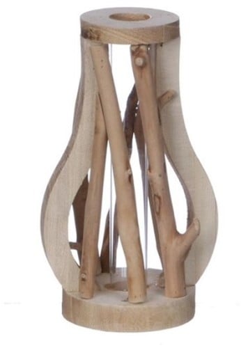 [A-022598] Decoratief Drijfhout met Reageerbuis L9,5 W7,5 H15,5 cm