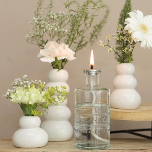 [A-022827] Gekleurd Glazen Flesje Porto Clear Ø7,5 cm H14,5 cm per stuk