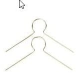 [A-023992] Ophanghaakjes goudkleurig 25 stuks