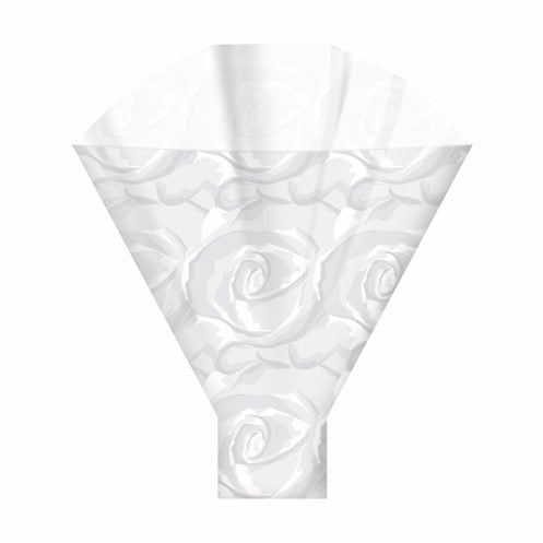 [A-015992] Bloemenhoezen Rose Flowersleeve White 50 x 44 x 12 cm pak 50 stuks