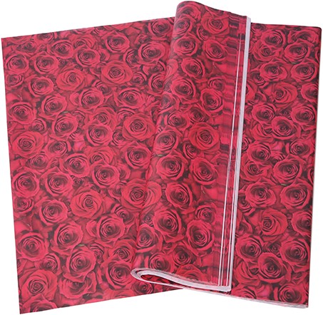 [A-016588] Bloemenpapier cadeaupapierinpakpapier rozen pak ca. 50 stuks