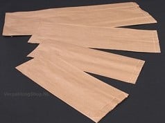 [A-016865] Papieren zakken bruin kraft 9 + (2x3) x 20 cm 75 gram