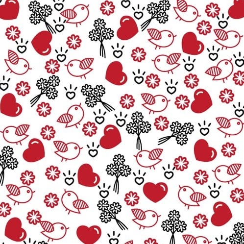 [A-019578] Cellofaanfolie Bloemenfolie Inpakfolie Tweet Hearts Red Black 80 cm x 100 meter