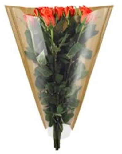 [A-024123] Bloemenhoezen bruin gestreept kraft Opp30/45 gram 50 x 40 x 12 cm pak 50 stuks