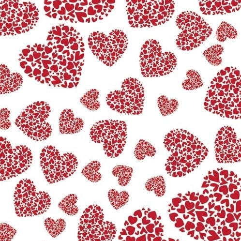 [A-024140] Cellofaanfolie Bloemenfolie Inpakfolie Double Hearts 80 cm x 100 meter