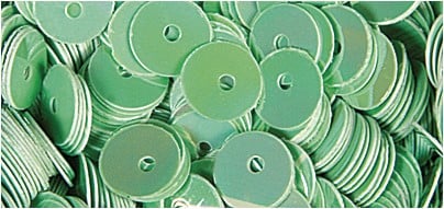 [A-012409] Pailletten glad lovertjes Iriserend Goud 6 mm zakje 1000 stuks