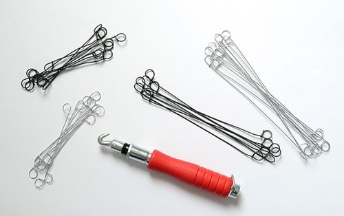 [A-013018] Twistdraad roodblank 1 mm 12 cm pak 100 stuks