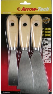 [A-016953] Plamuurmessen Muurvuller pasta 3+5+8 cm set 3 stuks