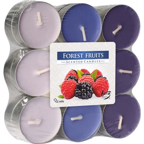 [A-019337] Waxinelichtjes geurlichtjes theelichtjes Wilde bessen 18 stuks 3 varianten forest fruit