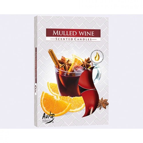 [A-019338] Waxinelichtjes geurlichtjes theelichtjes Gluhwein 6 stuks 3 varianten