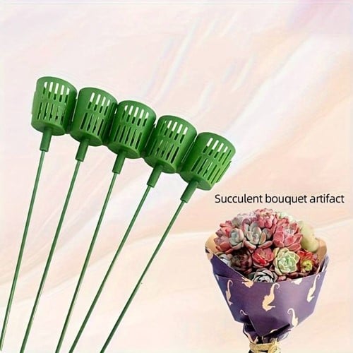 [A-025871] Boekethouder Succulent set 5 stuks