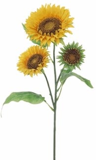 [A-013051] Zonnebloem Groot 3 takken Zijden per stuk