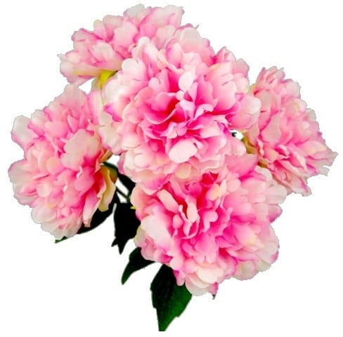 [A-015562] Pioen Boeket Grote Pioenen Pink Zijdenbloem 44 cm per stuk