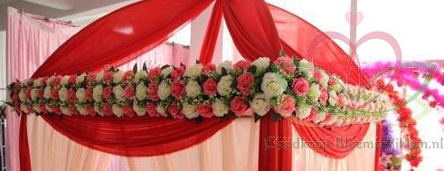 [A-011198] Frame arrangement Zijden bloemen Wit 50x25 cm per stuk