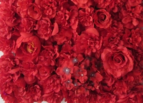 [A-016465] Flowerwall 40x60 cm 3D Rood Kant en Klaar kleur 14