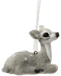 [A-027126] Hertjes Rendiertje Grijs liggend 7 cm per stuk