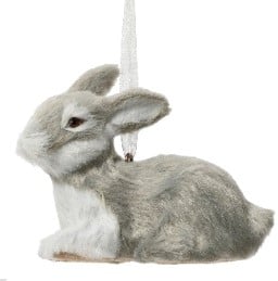 [A-027127] Konijntje Haasje Grijs liggend 7 cm per stuk